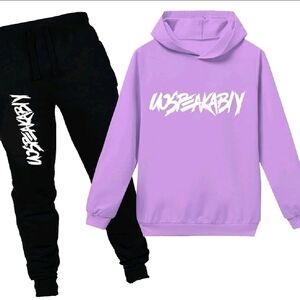 Boy's Winter Tracksuit Pullover Hoodie Jogging Pants Set 2 Pieces Sweatsuit